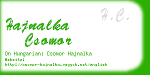 hajnalka csomor business card